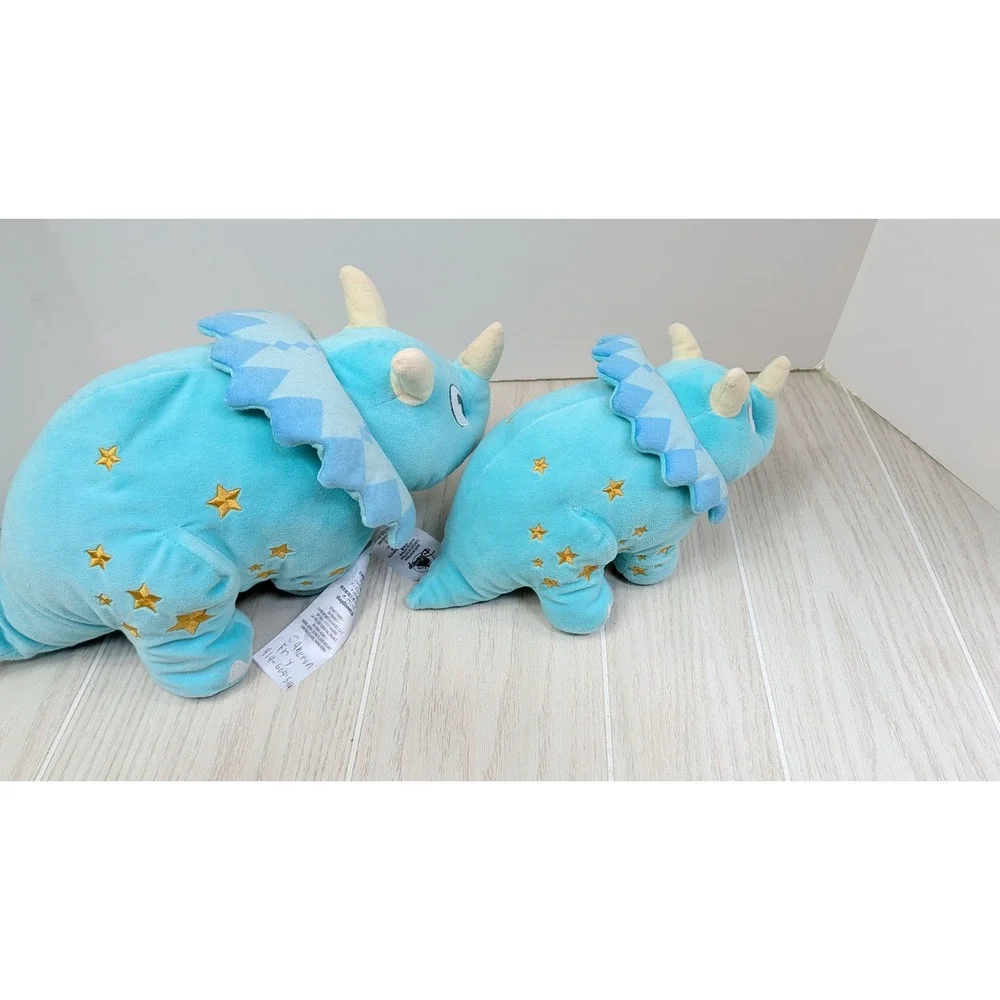Disney Triceratops Plush Set Blue Animal Kingdom Stuffed Dinosaurs Stars